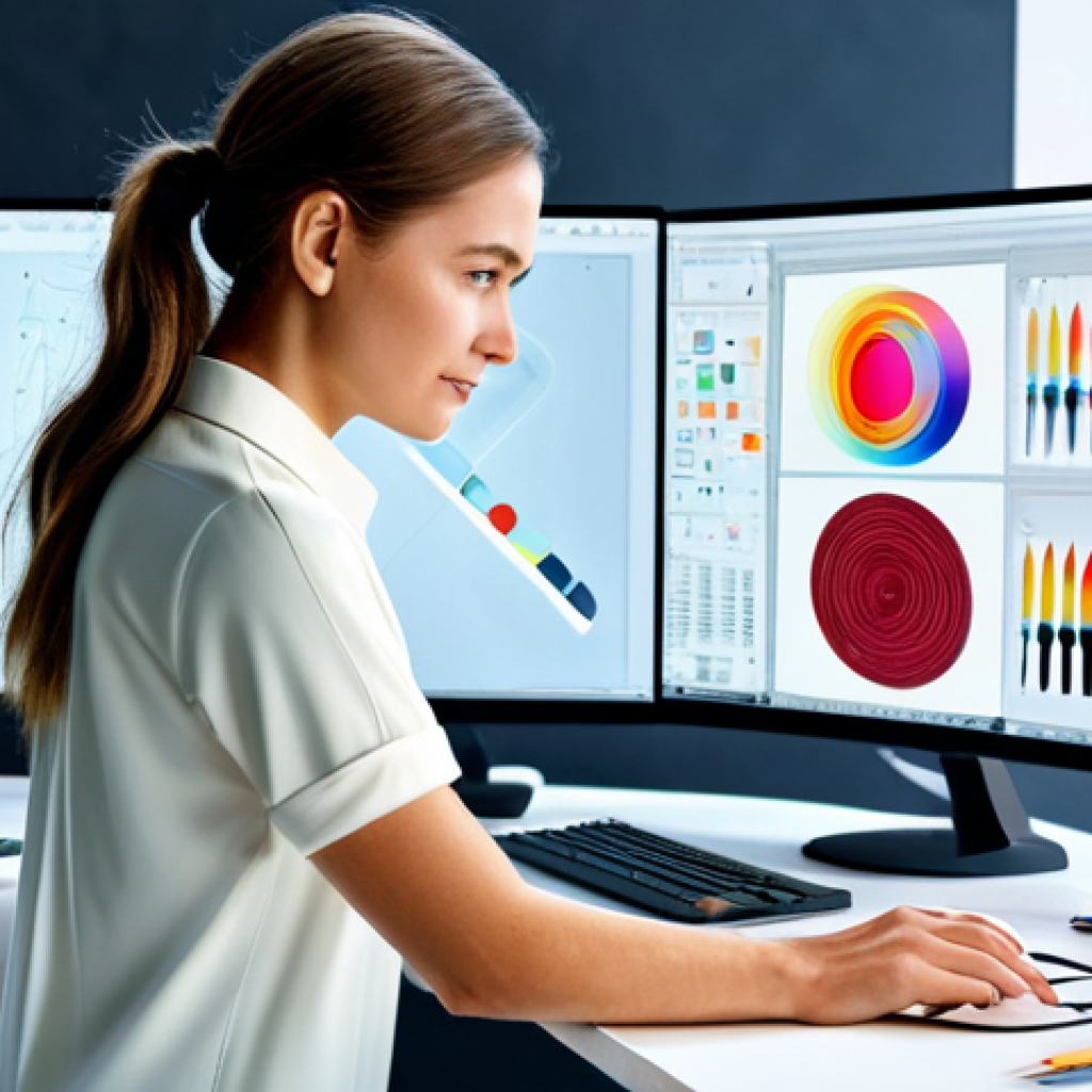 **

A fashion designer in a brightly lit, modern studio, surrounded by digital design tools and mood boards. She's wearing stylish, modest clothing, confidently working on a 3D design software on a large monitor. The scene emphasizes creativity and technological integration. Perfect anatomy, correct proportions, natural pose, well-formed hands, proper finger count. Safe for work, appropriate content, fully clothed, professional, family-friendly.

**